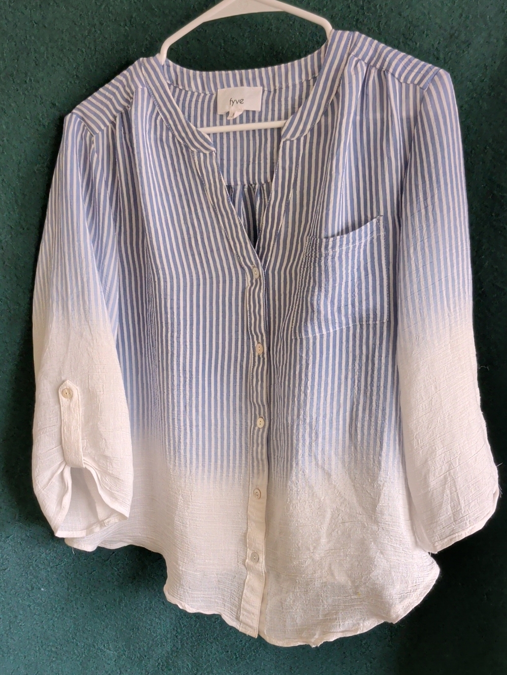 fyve Blue & White Striped Button-Down Shirt